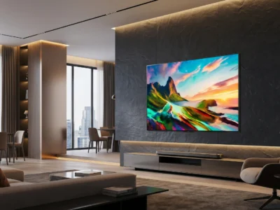 Vizualizare pentru **LG Wallpaper W6 OLED** si modul in care acest **televizor invizibil** schimba **designul interior** in 2026