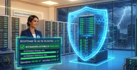 Vizualizare concept pentru Disaster Recovery si plan de urgenta menit sa asigure continuitatea afacerii in 2026