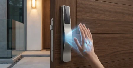 Vizualizare pentru **Lockin V7 Max** si modul in care aceasta **incuietoare inteligenta** utilizeaza energia solara in 2026