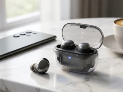 Vizualizare pentru Samsung Galaxy Buds 4 si modul in care aceste casti ofera o calitate audio de varf in 2026