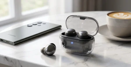Vizualizare pentru Samsung Galaxy Buds 4 si modul in care aceste casti ofera o calitate audio de varf in 2026