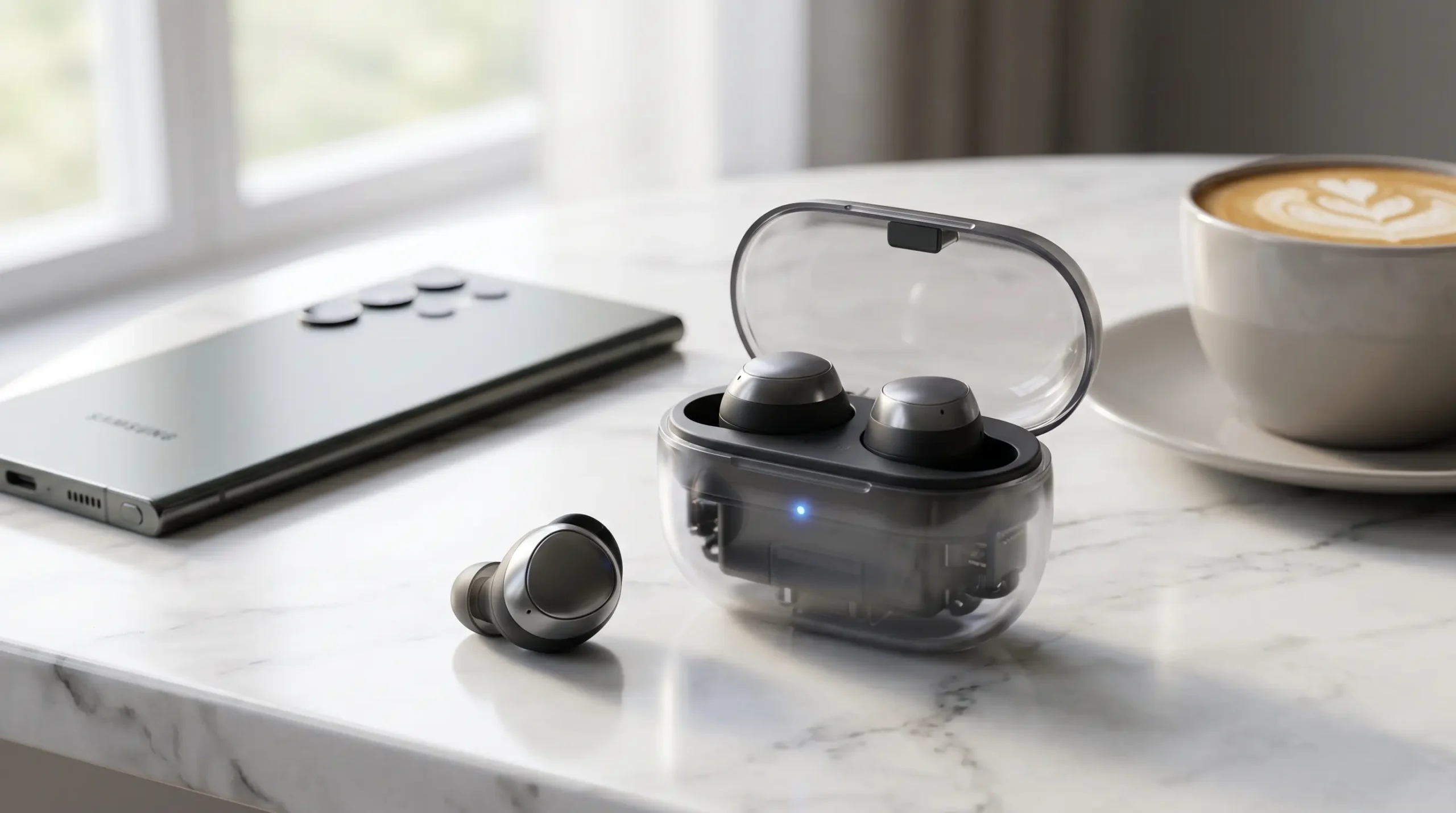 Vizualizare pentru Samsung Galaxy Buds 4 si modul in care aceste casti ofera o calitate audio de varf in 2026